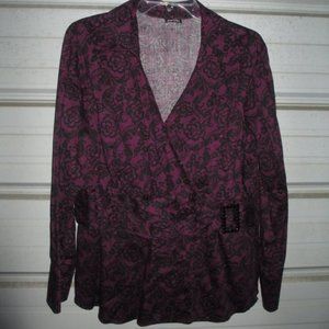XL Lot of 2 Dressy Apt 9 Work Shirts Tops Blouse Stretchy soft silky womens